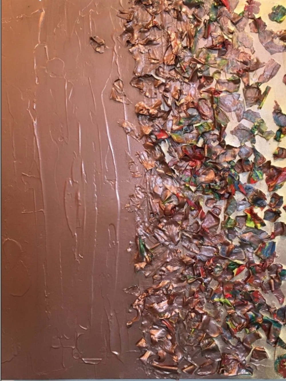 Modern Textured Wall Art in Brown and Multi-Color by